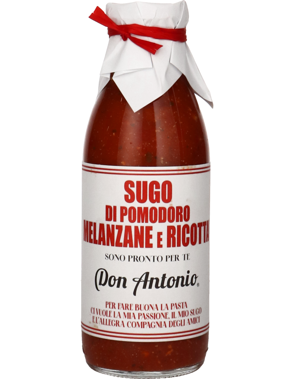 Tomatensauce mit Auberginen und Ricotta