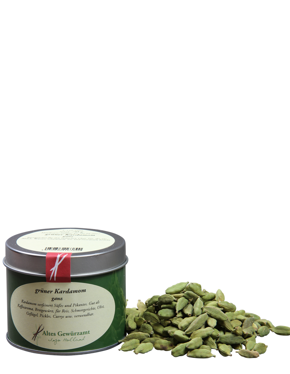 Kardamom grün, ganz
Basisgewürz für den indischen Chai-Tee, der aus Milch, Wasser, schwarzem Tee und Gewürzen besteht.