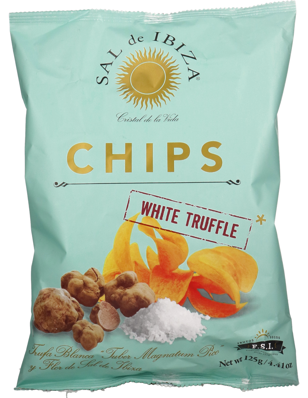 Kartoffelchips mit weißen Trüffeln, Sal de Ibiza 125g