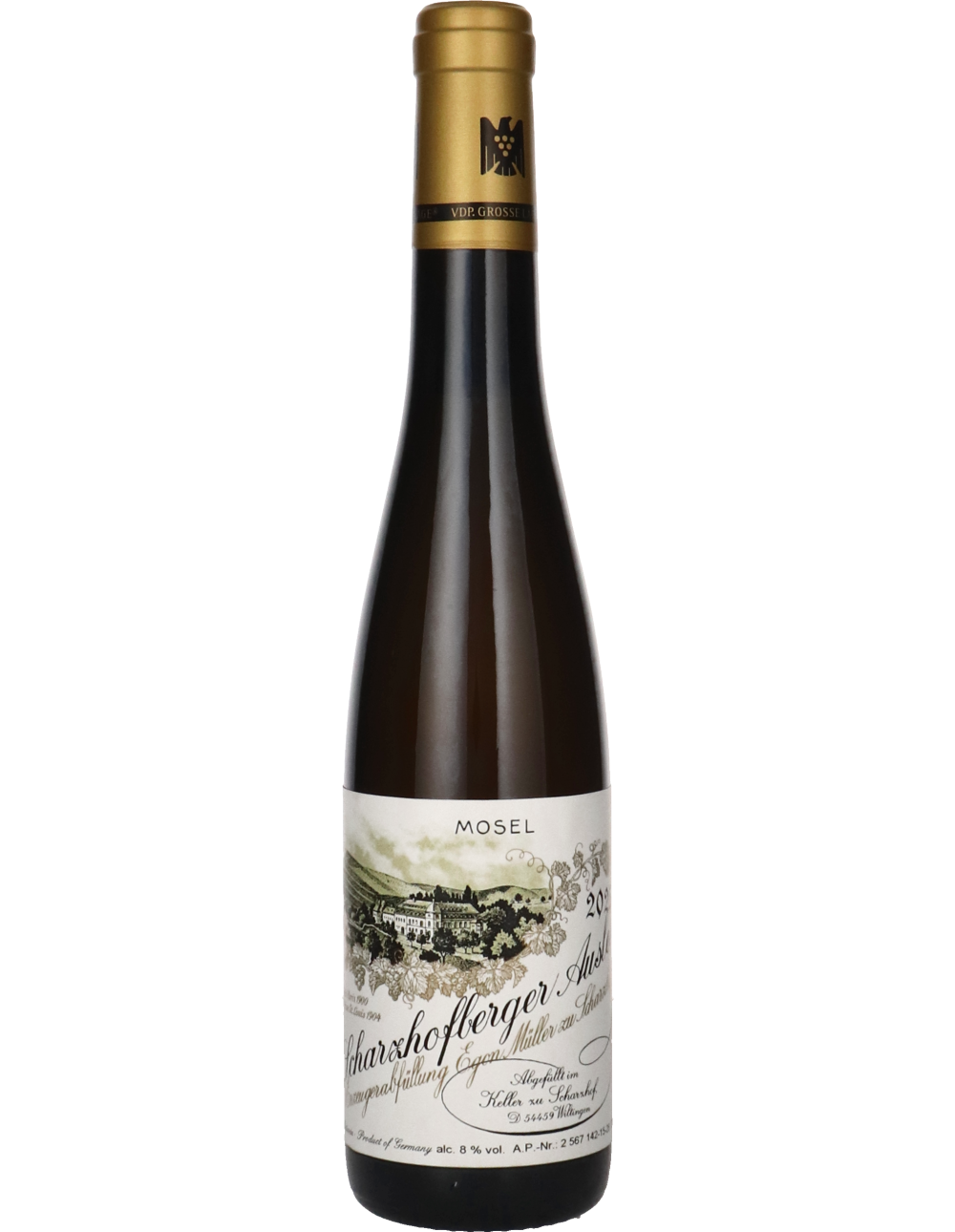 Scharzhofberger Riesling Auslese Goldkapsel Halbe Flasche