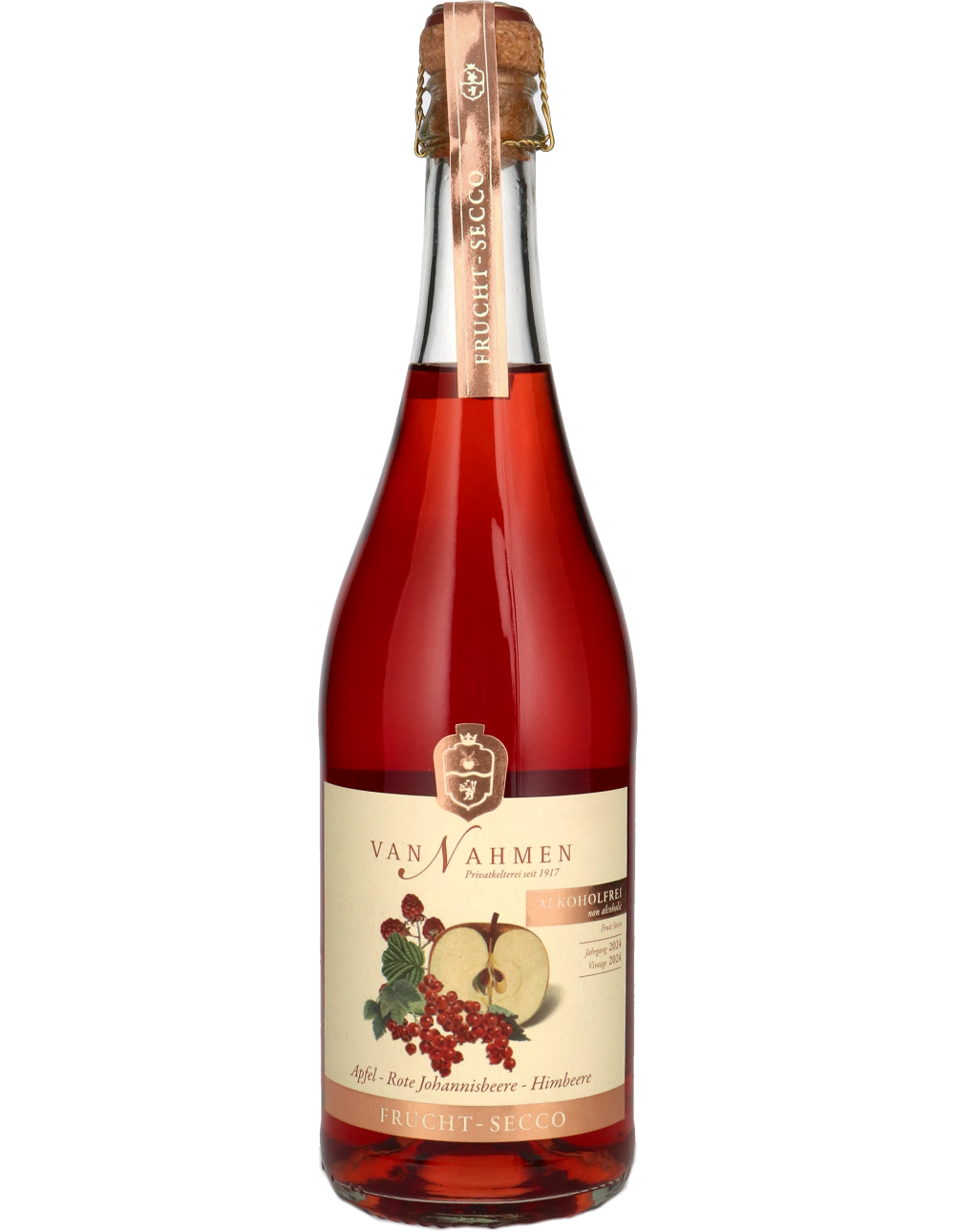 Apfel-Rote Johannisbeer Himbeer Frucht Secco
