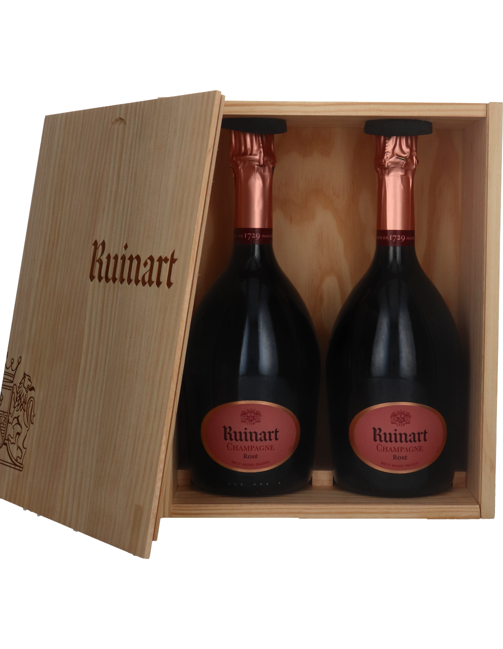 2er Holzkiste Ruinart Rosé