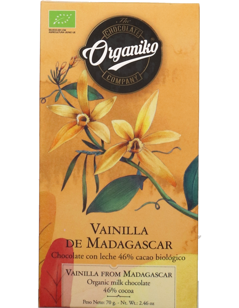 Vollmilchschokolade mit Vanille aus Madagascar,
Vainilla de Madagascar, 46% Kakao
