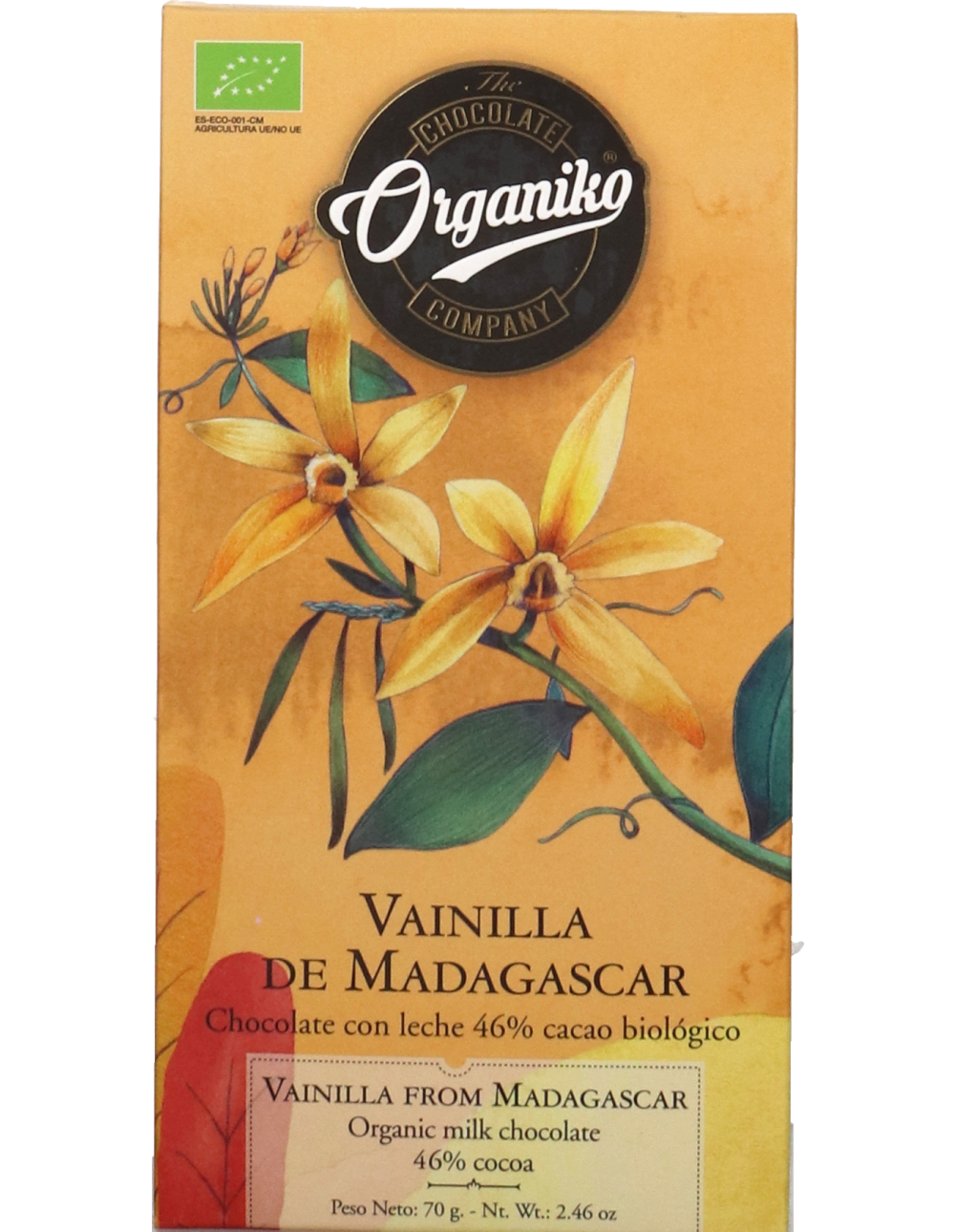Vollmilchschokolade mit Vanille aus Madagascar, Vainilla de Madagascar, 46% Kakao
