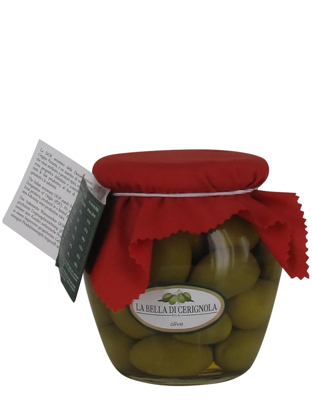 Grüne Oliven in leichter Salzllake